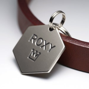 Hexagon dog tag discount