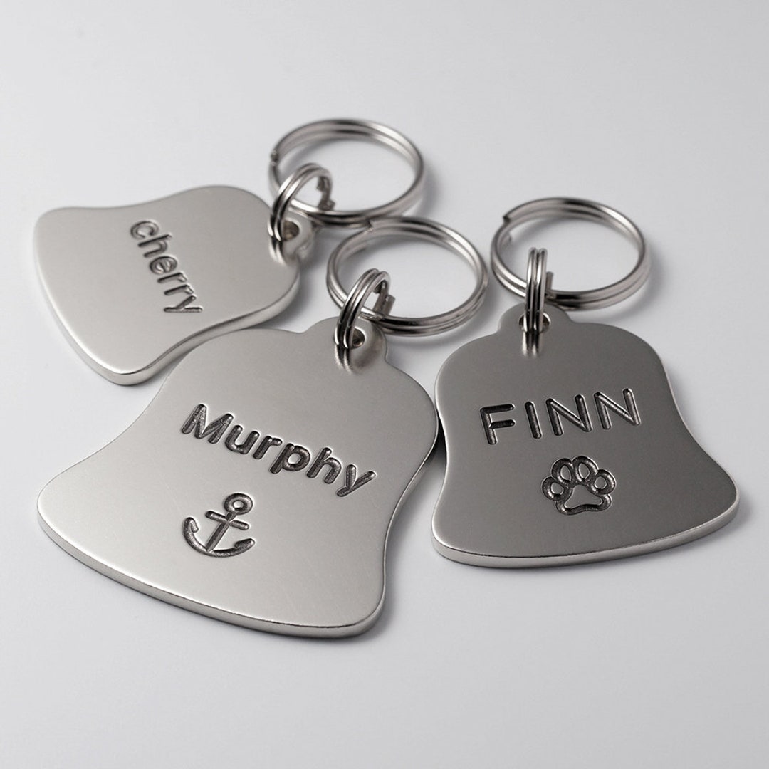 Dog Tag, Bell Dog Tag, Nickel Dog Tag, Pet ID Tags, Personalized Dog ...