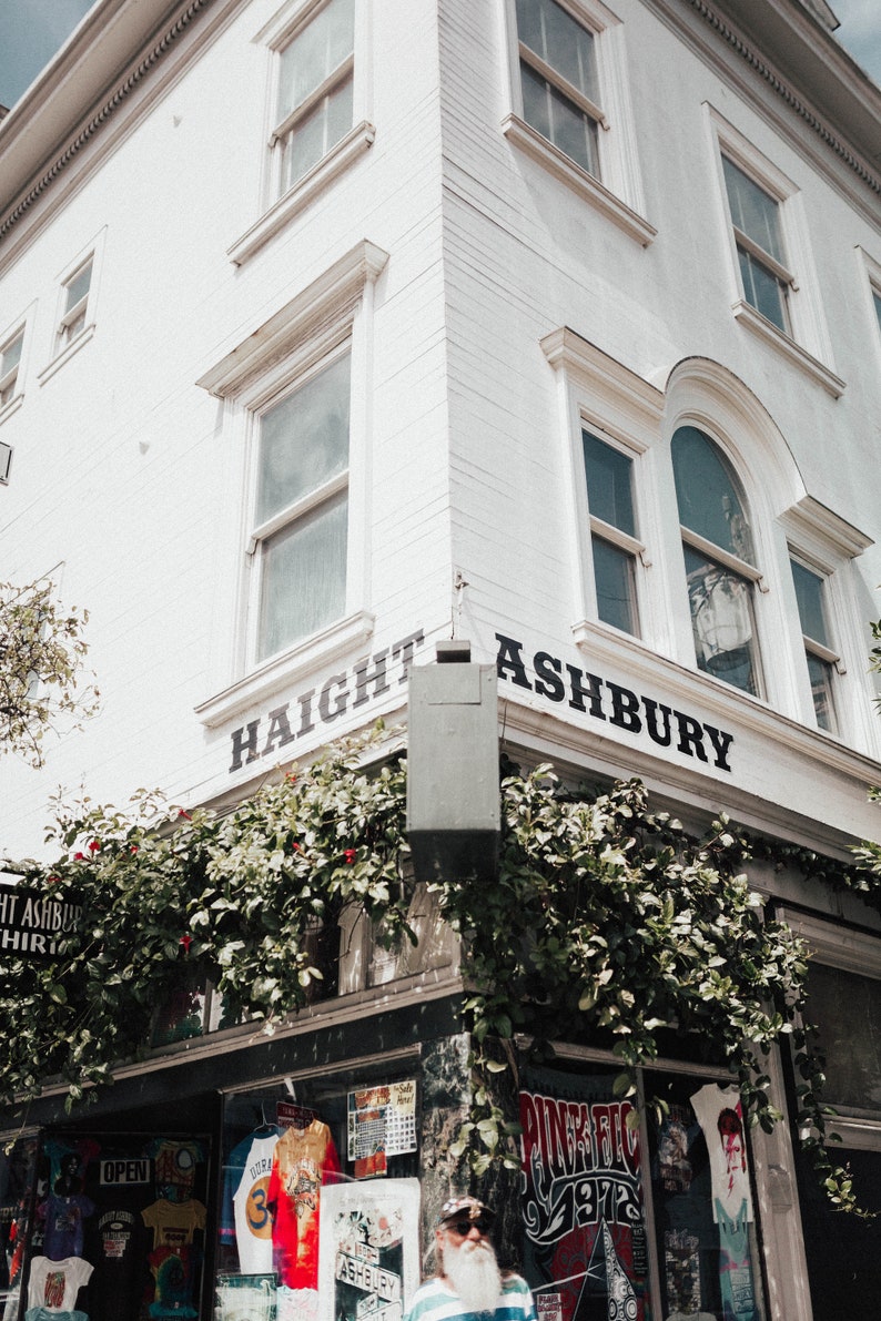 Haight and Ashbury, San Francisco, Peace Sign, Wall Art, Print, Decor ...