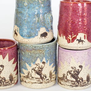 ブルーカウボーイバブルカップ #4 セラミックハンドメイド