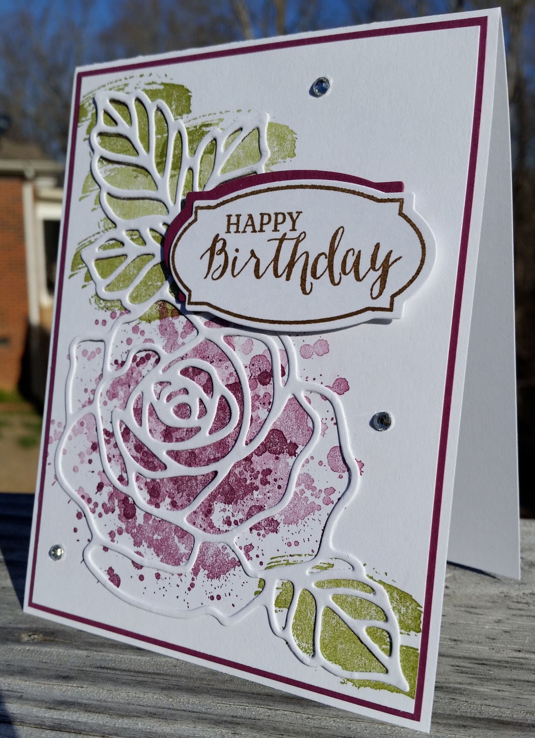Handmade Birthday Card, STAMPIN' UP Rose Wonder Etsy