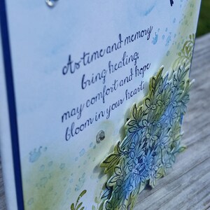Handmade SYMPATHY Card Kit, STAMPIN' UP! Awesomely Artistic, Dragonfly, Flowers, image 5