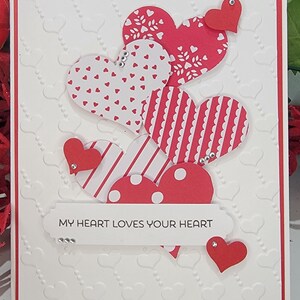 Kit de cartes fait main pour la SAINT-VALENTIN, lot de 4, Stampin' Up ! Chérie, mon coeur aime ton coeur,