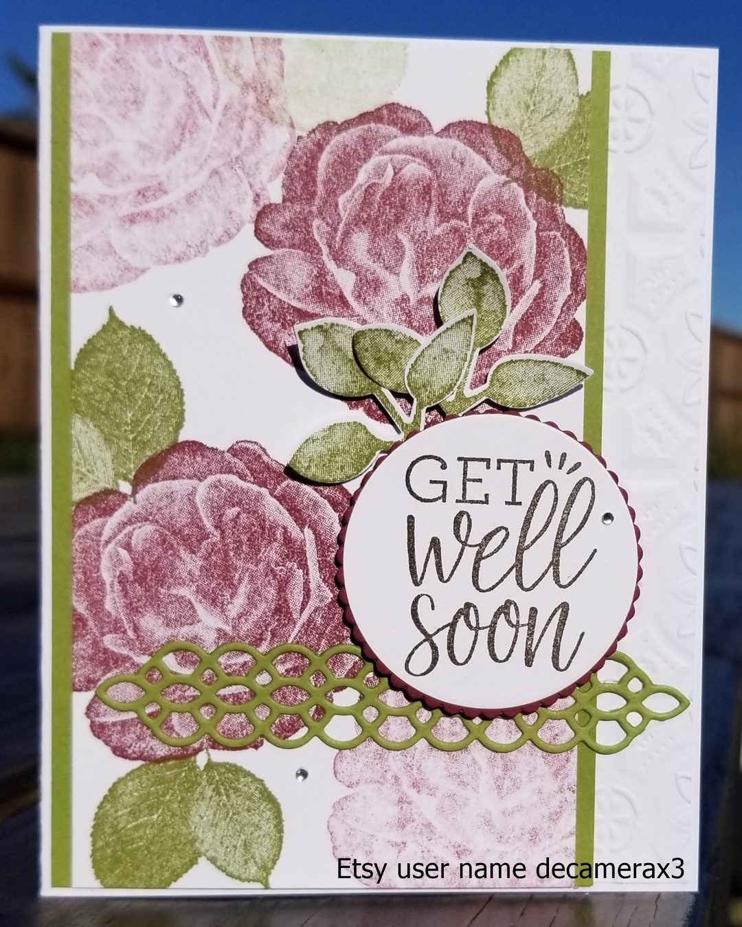 Handmade GET WELL Card Kit, Stampin' up Healing Hugs, Set of 4, Rose - Etsy