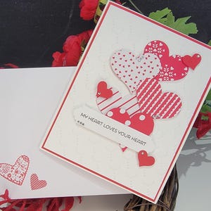 Kit de cartes fait main pour la SAINT-VALENTIN, lot de 4, Stampin' Up ! Chérie, mon coeur aime ton coeur,