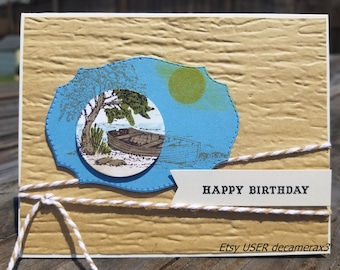 Handmade Happy Birthday, Thinking Of You Card Kit, STAMPIN' UP! Moon Lake, Any Occasion
