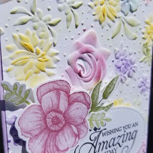 Handmade Happy Birthday Card Kit, Stampin Up! COUNTRY FLORAL, Set of 4 ...