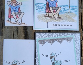 His & Her BIRTHDAY Card, Set Of 2, Stampin' Up! A Good Man, Beautiful You,