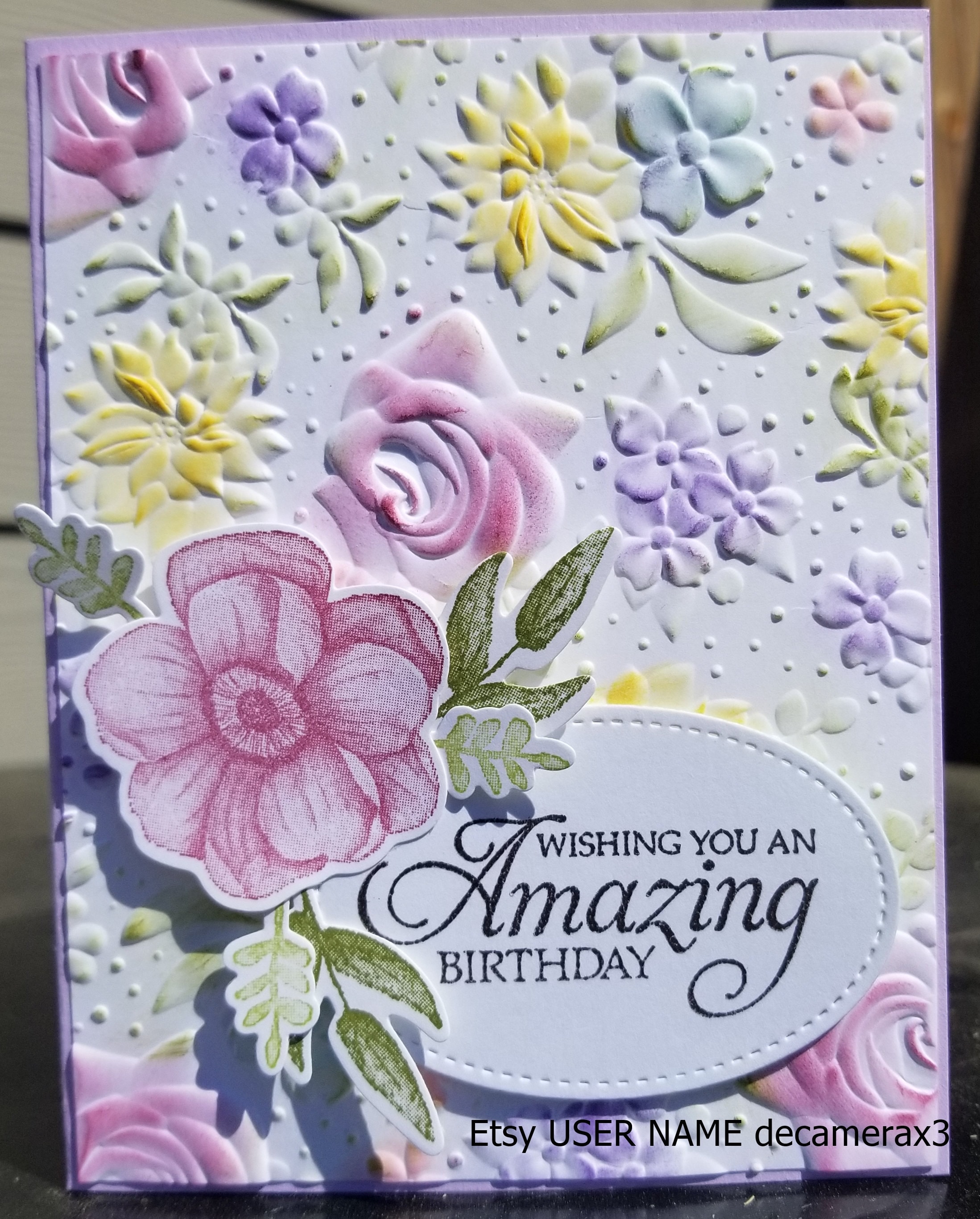 Handmade Happy Birthday Card Kit, Stampin Up! COUNTRY FLORAL, Set of 4 ...