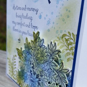 Handmade SYMPATHY Card Kit, STAMPIN' UP! Awesomely Artistic, Dragonfly, Flowers, image 4