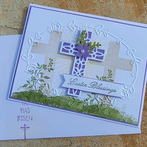 Carte de Pâques RELIGIEUSE faite main, Stampin' Up ! Conservez l'espérance, la croix et les bénédictions de Pâques