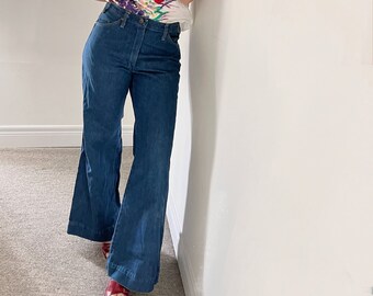 Vintage 1970’s wide leg bell bottom wrangler denim jeans