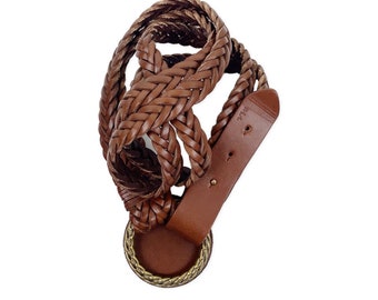 Vintage Ralph Lauren braided leather belt L