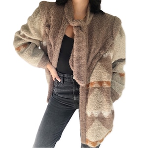 Vintage ESCADA mohair wool boucle Cardigan sweater 40