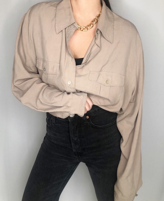 Vintage 90’s silk blouse XL