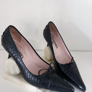 Chanel Beige & Black Leather CC Cap Toe Mules 10