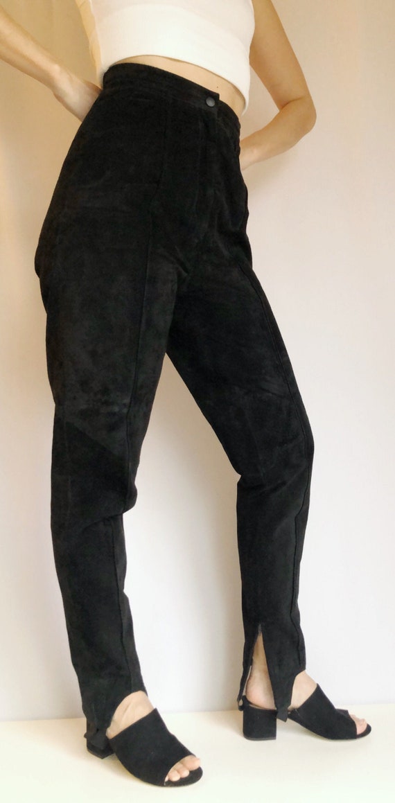 Vintage Suede stirrup pants Danier riding pants 8