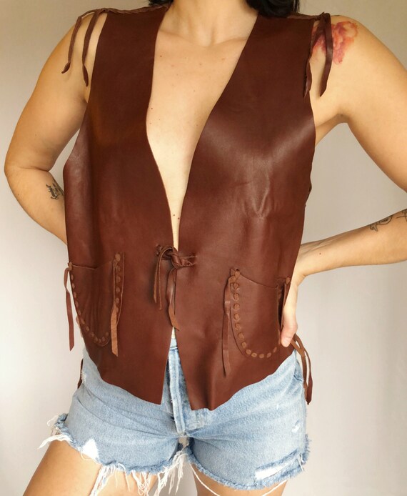 Vintage Ralph Lauren leather vest M