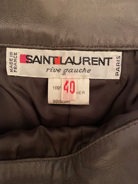 Vintage 80’s Yves Saint Laurent leather skirt 40 - image 5