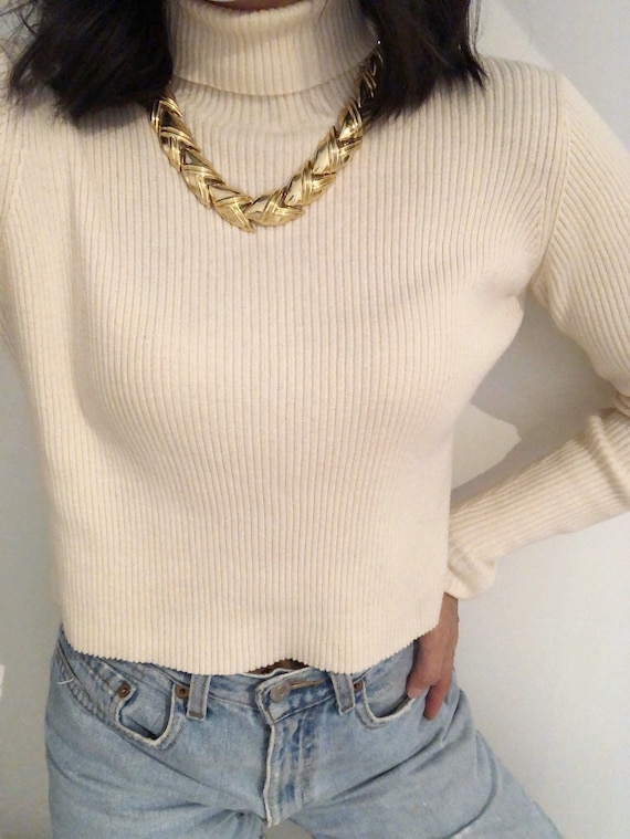 Vintage 80’s gold costume jewelry necklace
