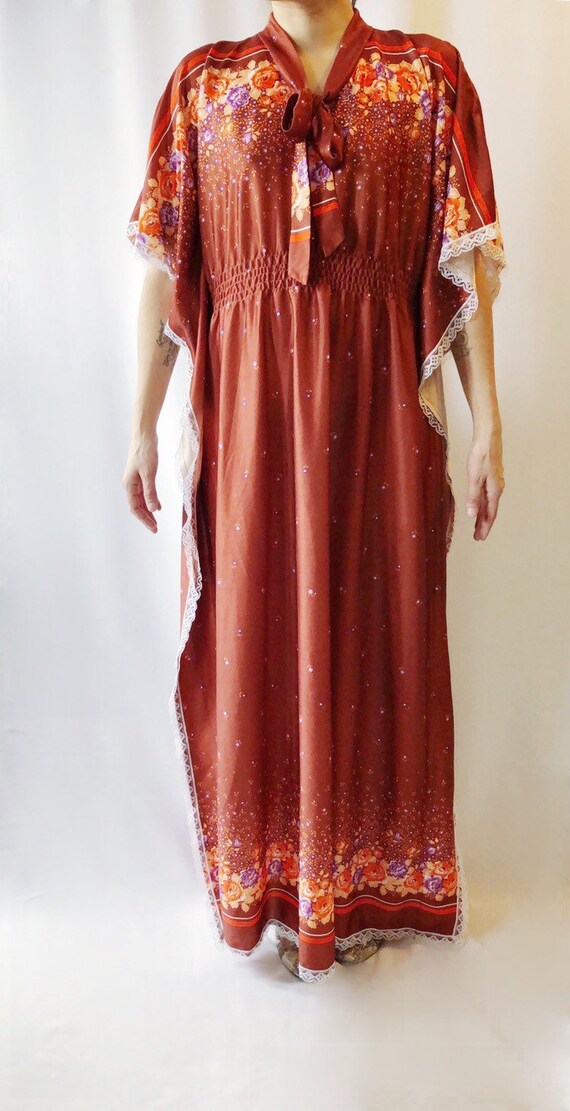 Vintage 1970's caftan dress M