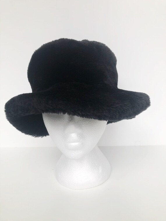 Vintage FERSTEN faux fur bucket hat S