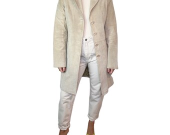 cream suede coat