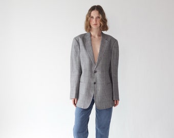 Vintage Armani collezioni 100% linen blazer Made in Italy unisex blazer jacket