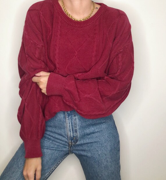 Vintage Yves Saint Laurent menswear cable knit swe