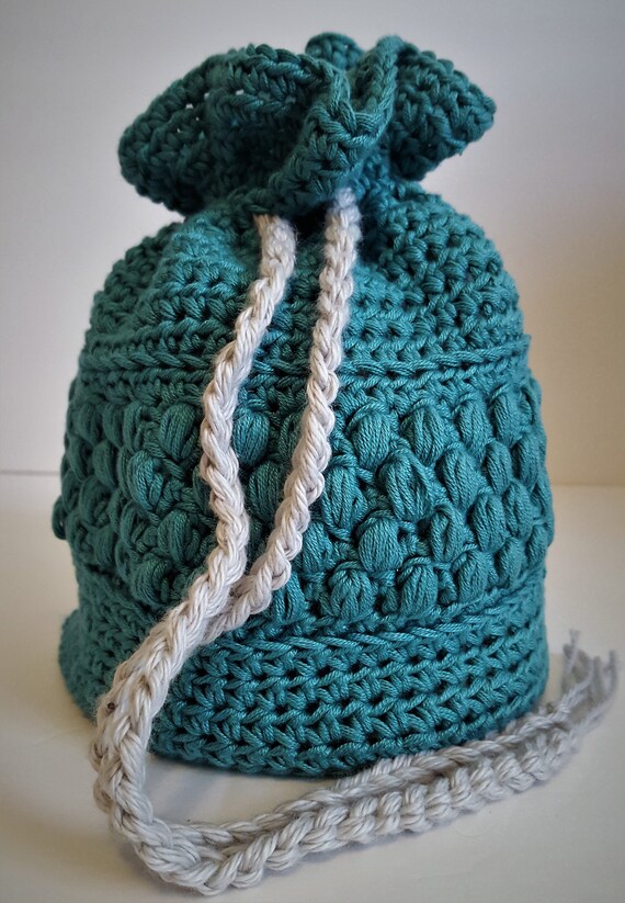 crochet cinch bag