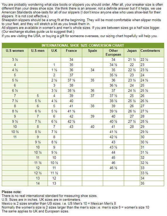 convert mexican shoe size to american