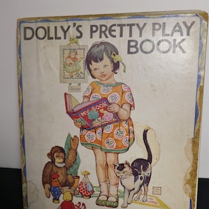 RARE  ANTIQUE 1920s Childrens BOOK - Mrs Strang&#39;s Playbook - Dolly&#39;s Pretty Play Book