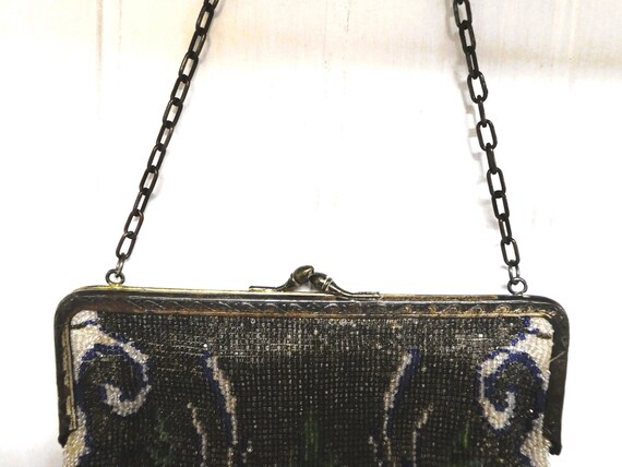 Antique/Vintage 1920s Micro Beaded Purse/Vtg Even… - image 7