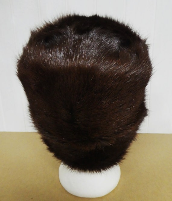 Vtg Genuine Beaver Fur Trapper Hat/RCMP Fur Hat/A… - image 6