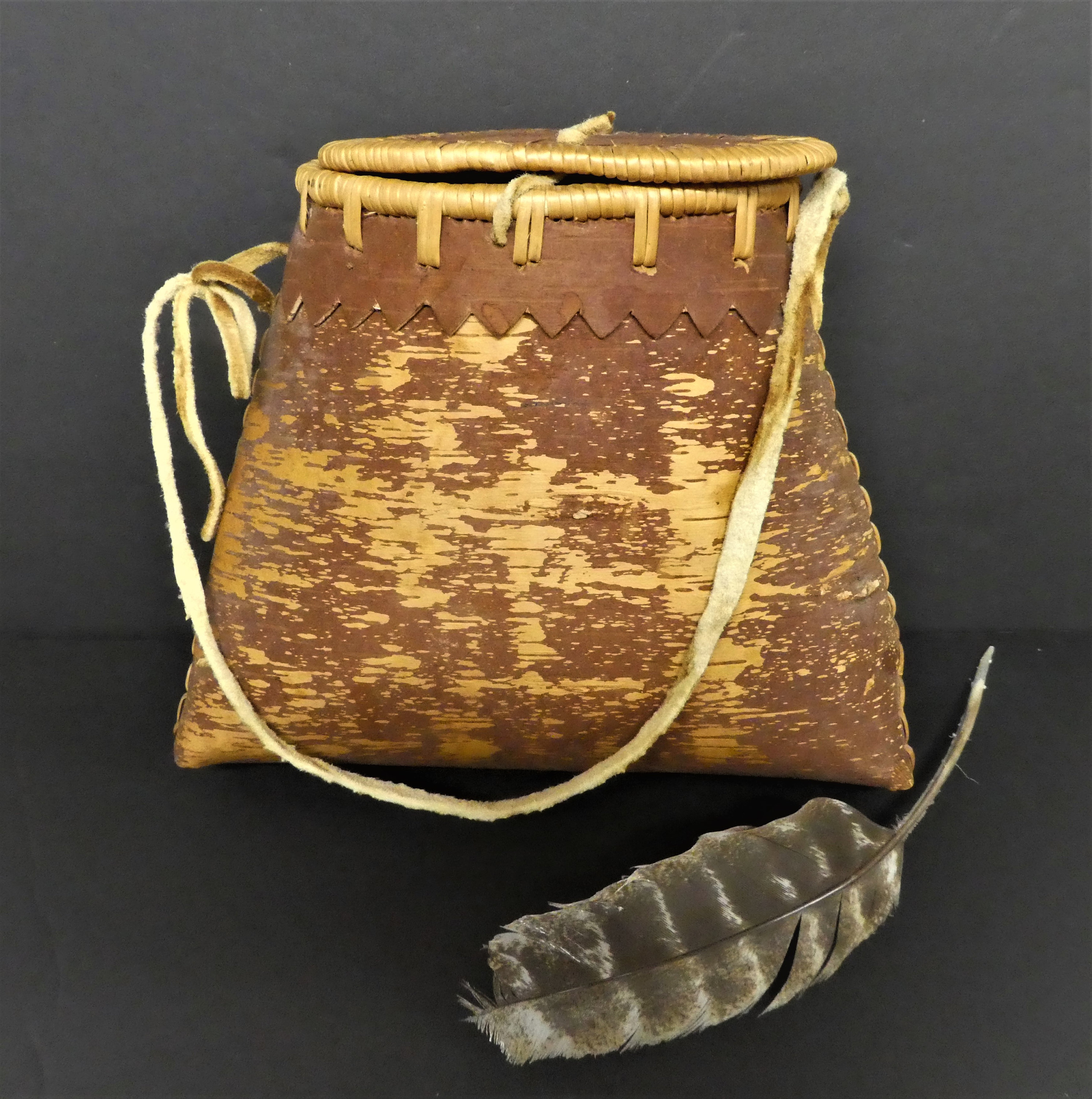 Indigenous Birch Bark Foraging Basket/birch Bark Box With Lid Etsy Canada