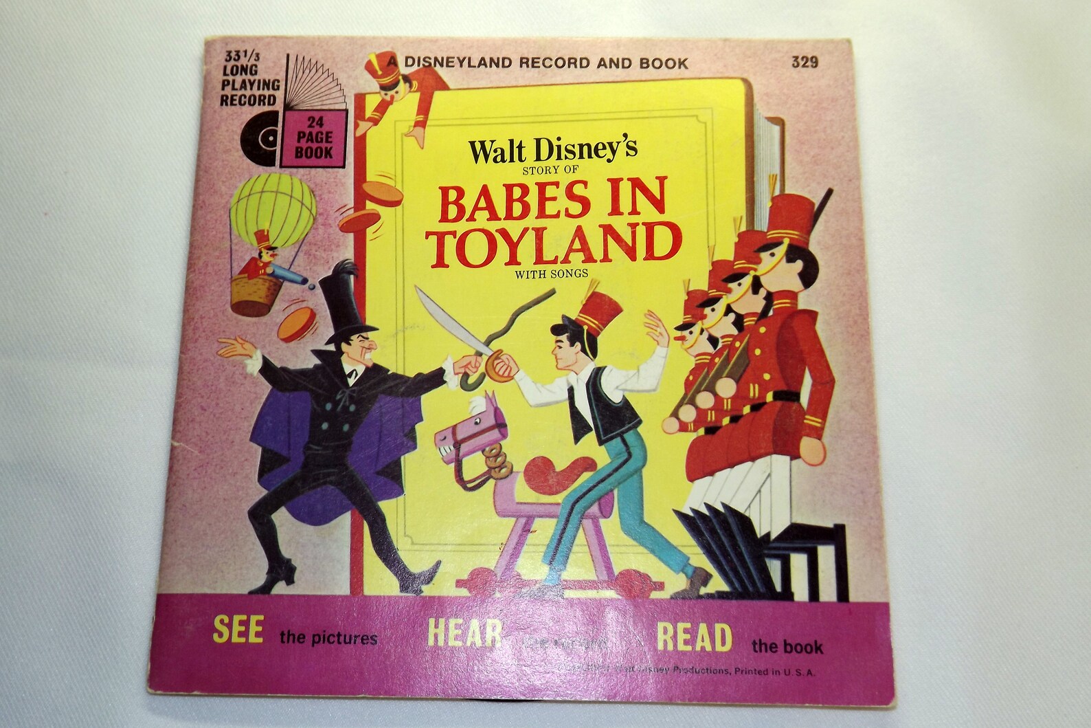 Vintage Disneyland record and read along book Disney Records Etsy