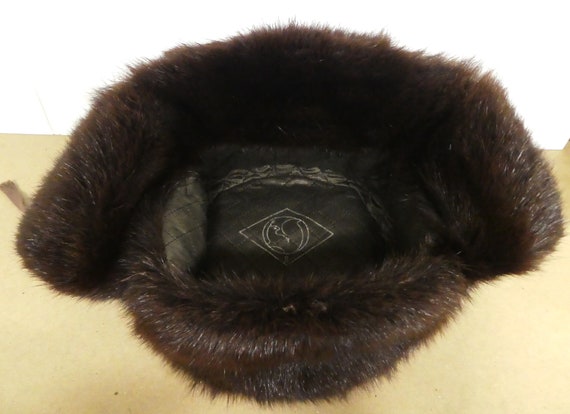 Vtg Genuine Beaver Fur Trapper Hat/RCMP Fur Hat/A… - image 7