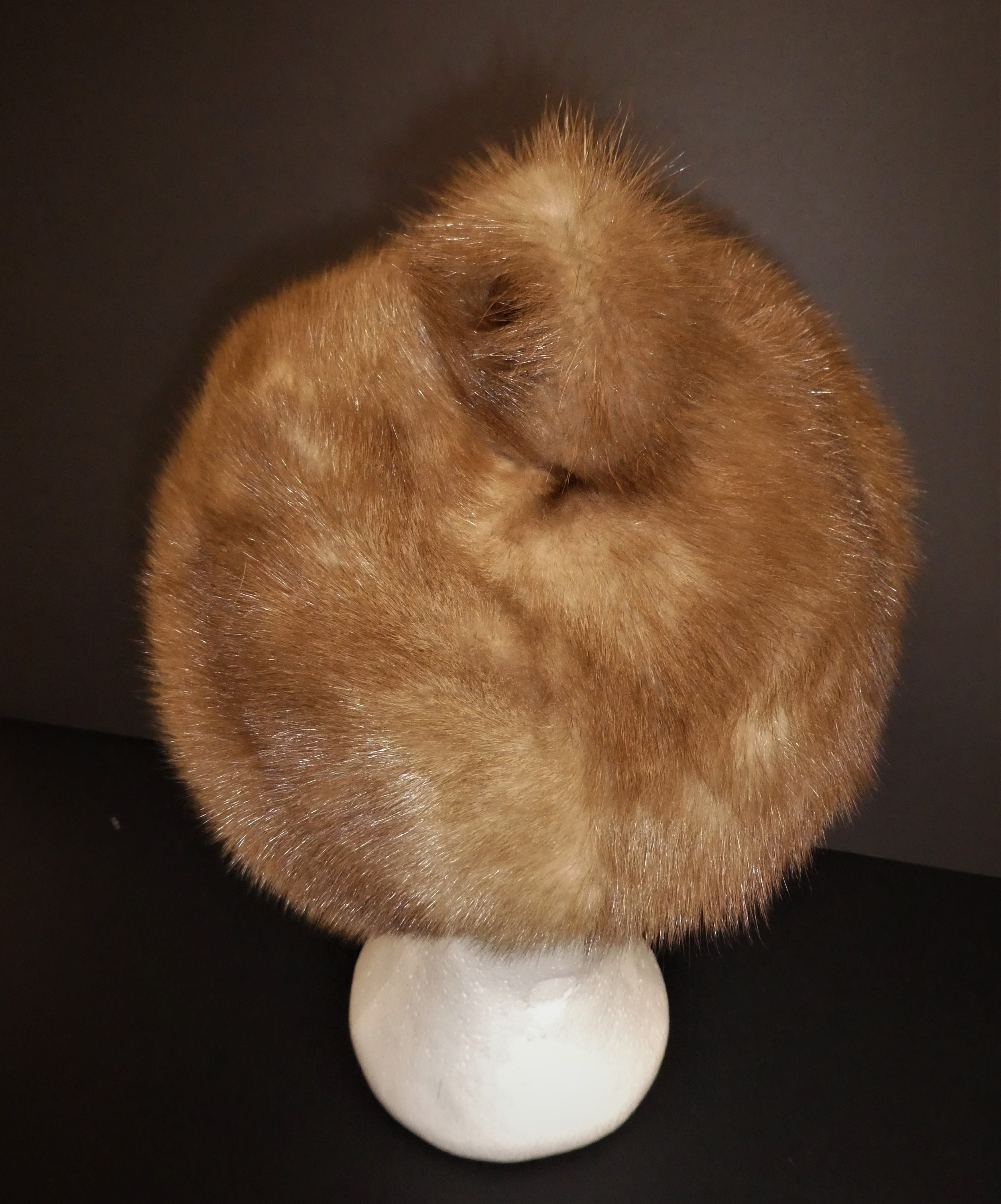 Vintage Mink Fur Beret, Mid-century Canadian Winter Hat - Etsy display picture 1