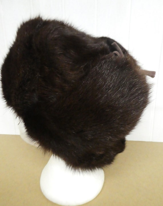 Vtg Genuine Beaver Fur Trapper Hat/RCMP Fur Hat/A… - image 8