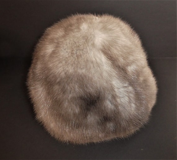 Beautiful Vintage Grey MINK FUR HAT/Genuine fur H… - image 6