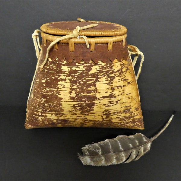Birch Bark Basket Etsy