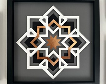 Islamic geometry layered paper art