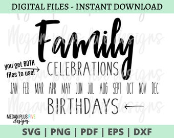 Download Family Birthday Board Svg Etsy