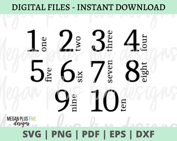 Download Family Numbers Svg Digital Download Cricut Cut File Etsy