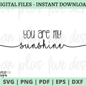 You Are My Sunshine SVG DIGITAL DOWNLOAD | Cricut Cut File | sunshine vinyl cut file for Cricut cutting machine