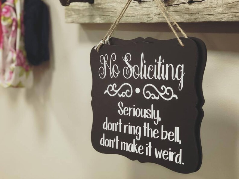 go away sign door hanger don/'t make it weird front door hanger front door sign No soliciting no solicitation sign no soliciting door