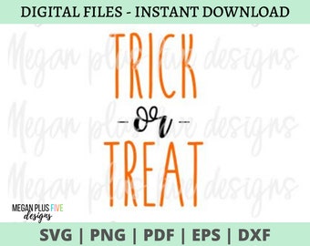 Trick or Treat SVG DIGITAL DOWNLOAD | Cricut Cut File | halloween trick or treating vinyl cut file for Cricut cutting machine