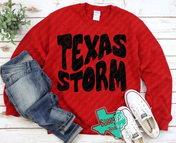TEXAS STORM Spirit Wear Texas Storm Red Grunge Long Sleeve - Etsy