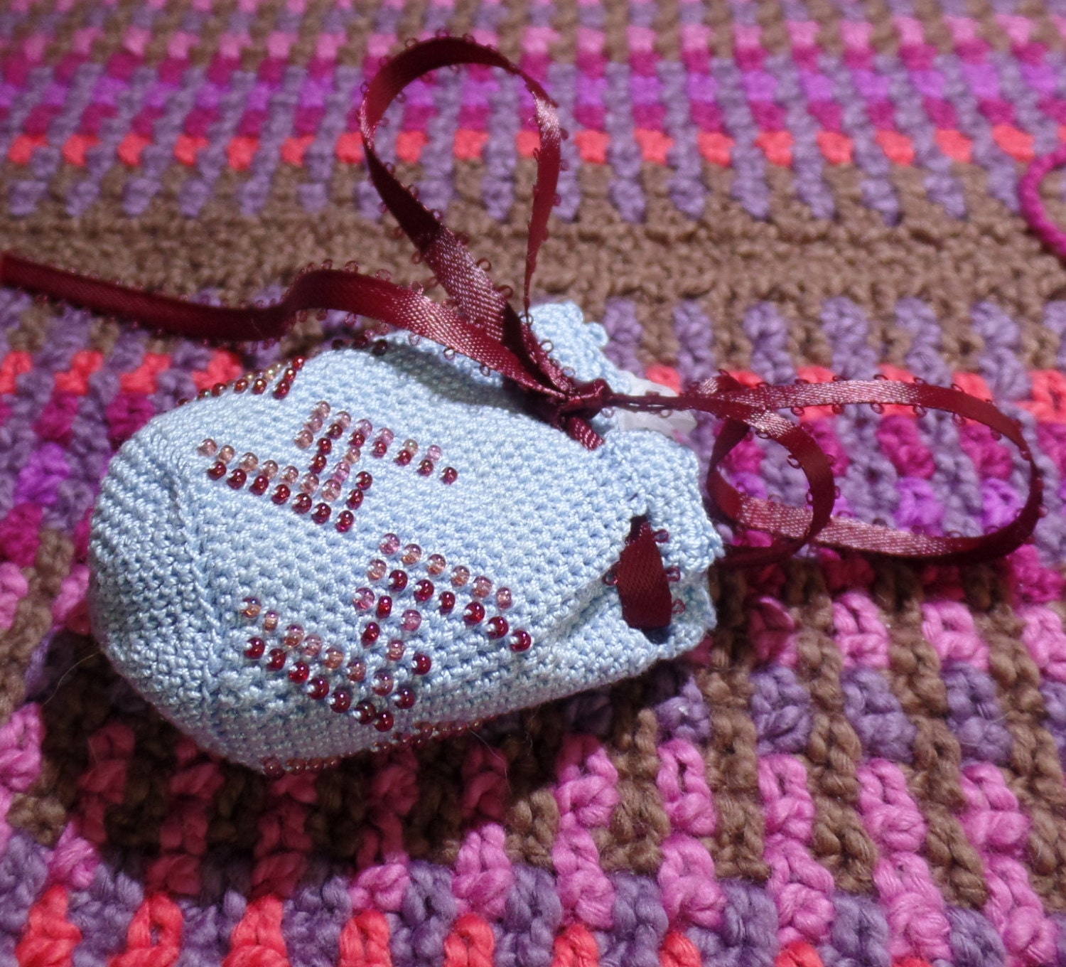 crochet amulet bag pattern