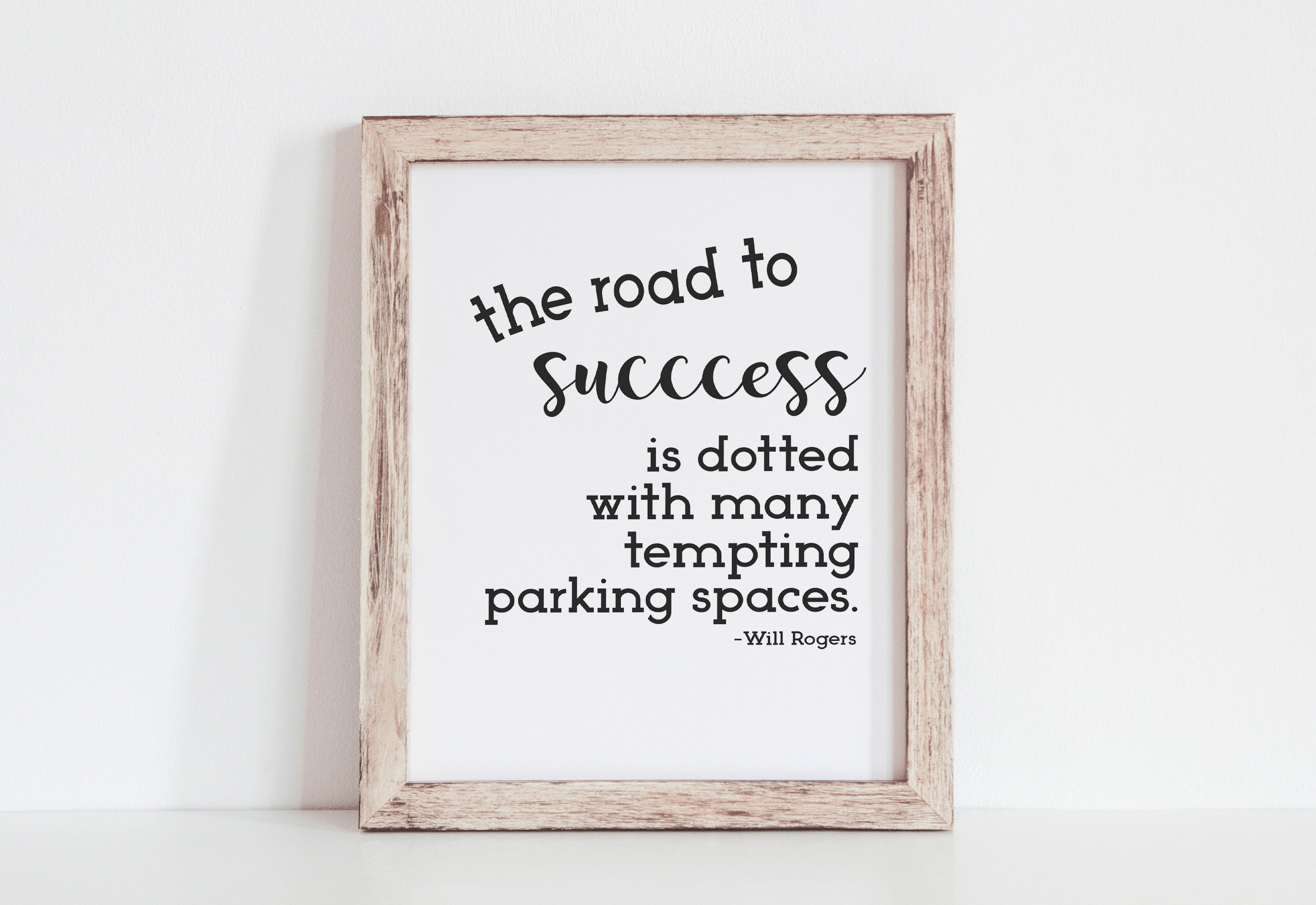 Will Rogers Quote Printable Art, the Road to Success Quote, Printable